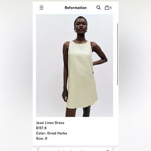 Reformation Jessi Dress in Herbs